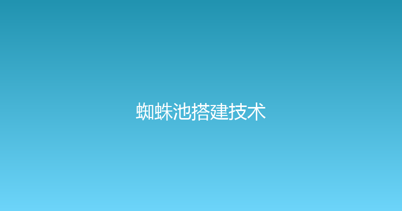 蜘蛛池搭建技术 封面图